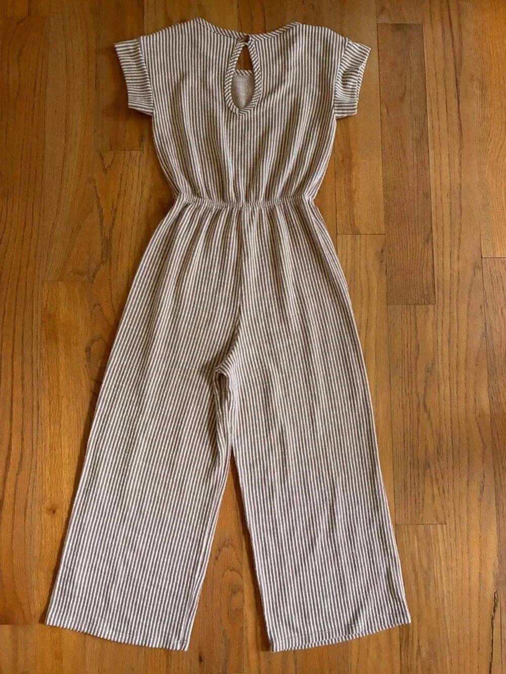 Adorable Lily Bleu Girls Striped Wide Leg Jumpsuit Boho Size 10